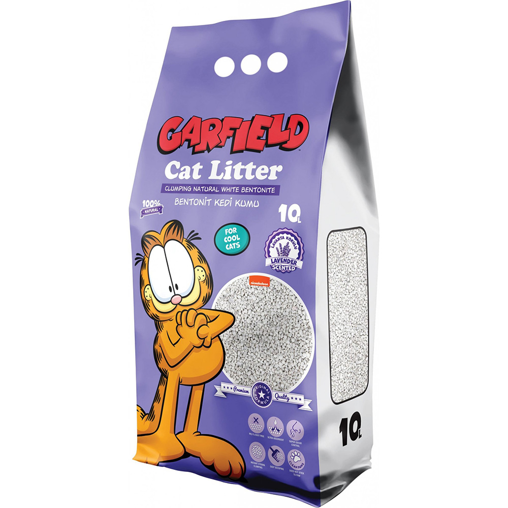 Garfield Żwirek Bentonitowy dla Kota Lawendowy 10L.jpg